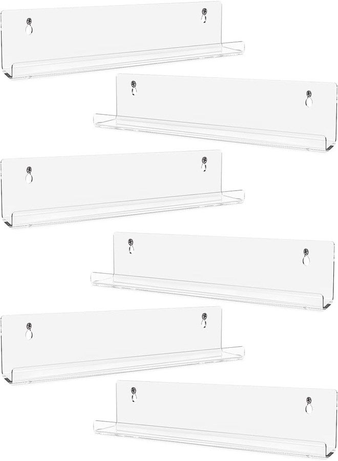 Farady Vinyl Record Shelf Wall Mount,12" Clear Acrylic Album Record Holder CD Rack LP Display Shelves for Bathroom, Bedroom, Living Room, Kitchen Storage and Decoration - Image 1